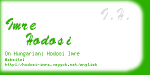 imre hodosi business card